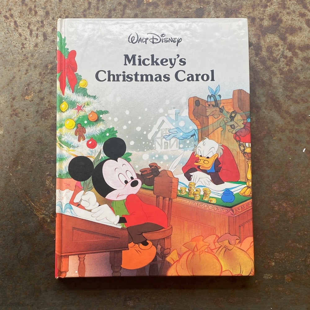 Walt Disney “Mickey's Christmas Carol” Hardcover Book.  Gallery Books 1988 VTG